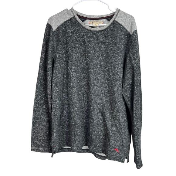 Tommy Bahama Men's Sweater Large Long Sleeve Gray Fleece Lined - Picture 1 of 10